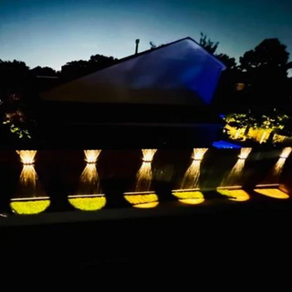 Solar Outdoor Wall Lights, Adjustable Brightness