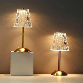 Radiant Crystal Table Lamp, Golden Finish