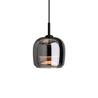 Sleek Black Glass Pendant Light, Modern Design