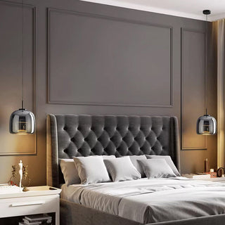 Sleek Black Glass Pendant Light, Modern Design