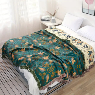 Reversible Soft Throw Blanket, Scandinavian Design
