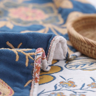 Rustic Floral Throw Blanket | Artistic Design