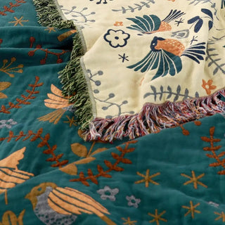 Reversible Soft Throw Blanket, Scandinavian Design