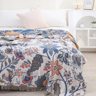 Rustic Floral Throw Blanket | Artistic Design
