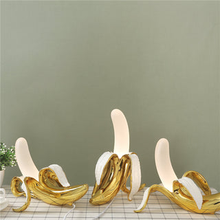 Art Deco Table Lamps, Banana-Themed Design