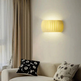 Contemporary Art Deco Resin Ribbed Wall Sconce, Stylish Design