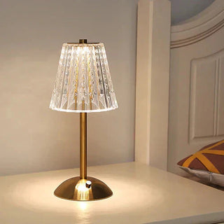 Radiant Crystal Table Lamp, Golden Finish