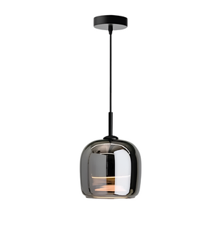 Sleek Black Glass Pendant Light, Modern Design