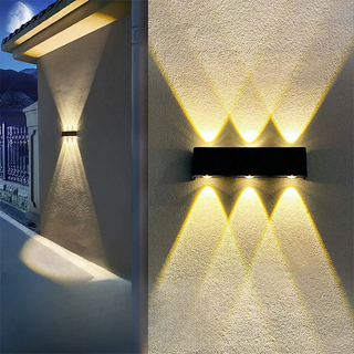 Solar Outdoor Wall Lights, Adjustable Brightness