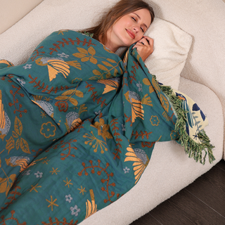 Reversible Soft Throw Blanket, Scandinavian Design