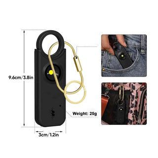 Rechargeable Personal Safety Alarm 135dB Portable Security