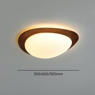 Scandinavian Style Ceiling Light, Pebble Wood Grain Design