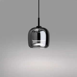 Sleek Black Glass Pendant Light, Modern Design
