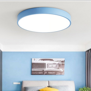Nordic Circular Ceiling Light, Wooden Design