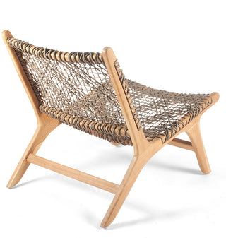 Lounge chair Teak woven cord Sevilla