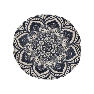 Black Mandala Cushion 18" Diameter