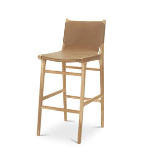 Eddie Leather Counter Stool Camel