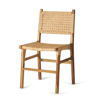 Teak Rattan Dining Chair with Cane Poppy